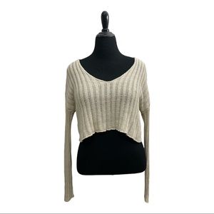 Cream Cropped Sweater